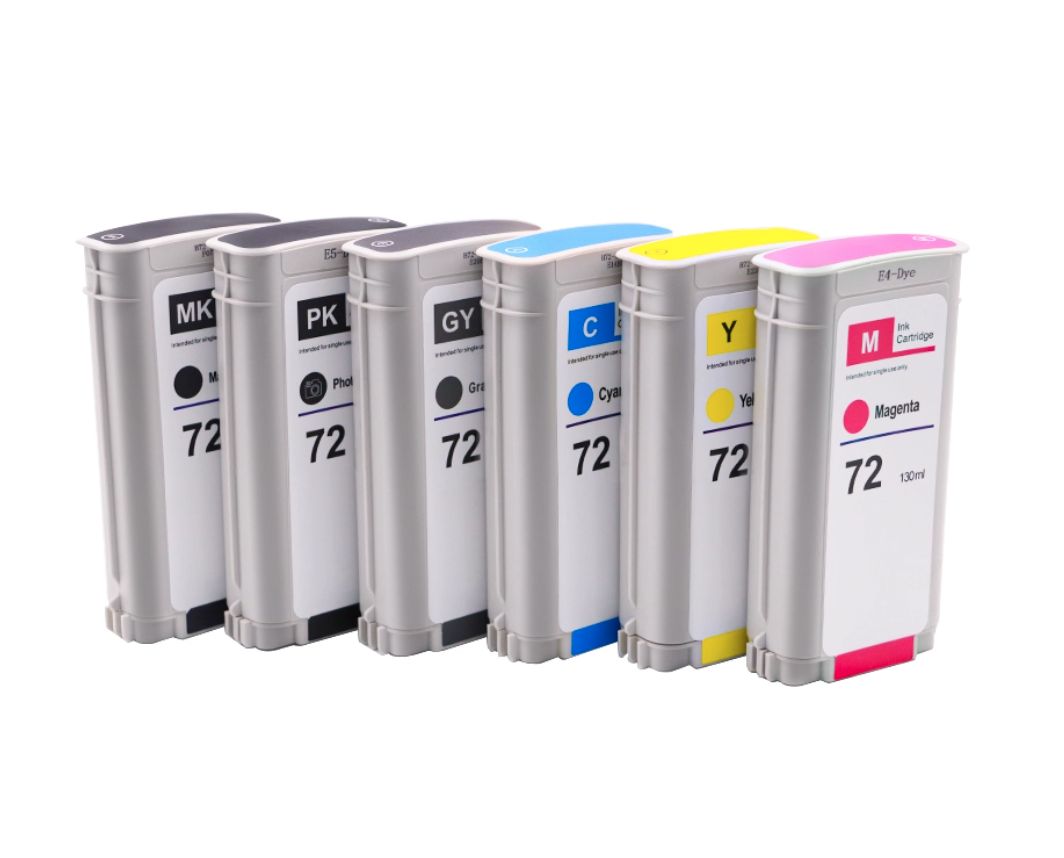 MaiGe Compatible Full Set for Ink Cartridge 72 6 Colors 130ml for HP for DesignJet T1100 T1120 - compatible printer consumable