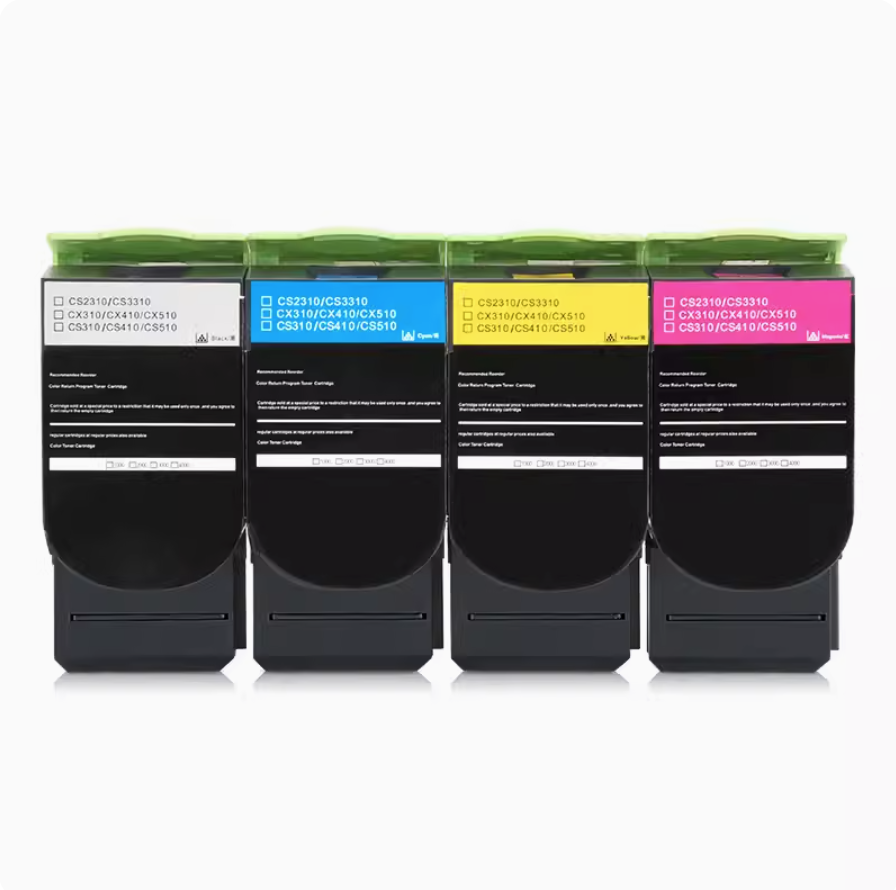 MaiGe Compatible with Lexmark CX310 410 510 Toner Cartridge 80C0S10 80C0S20 80C0S30 80C0S40 - compatible printer consumable