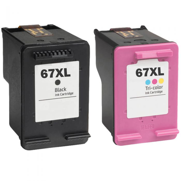MaiGe High Yield Black and Tri-Color for Ink Cartridges Compatible with HP 67XL Printer Model - compatible printer consumable