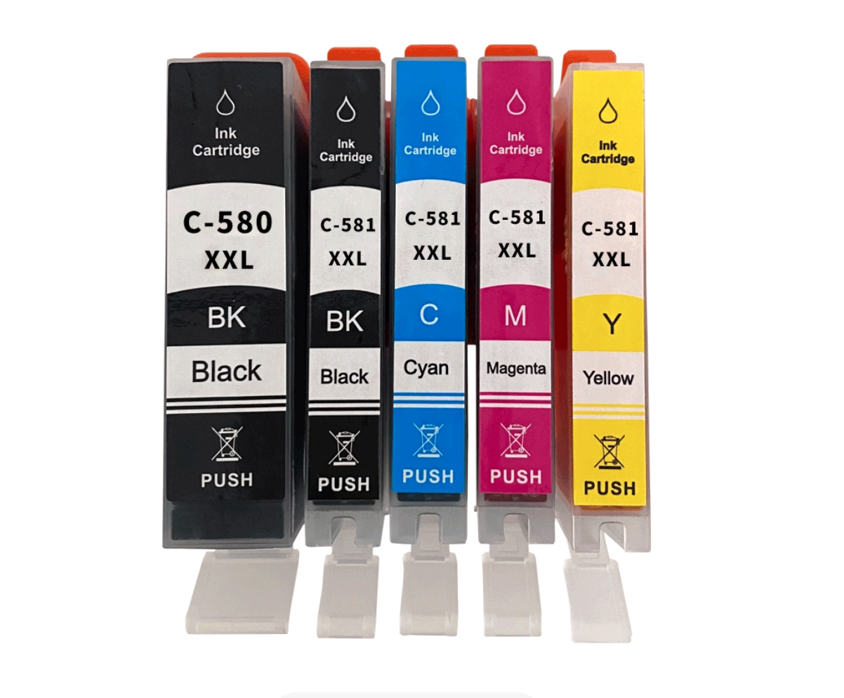 MaiGe Compatible for PGI-580/CLI-581 XXL for Cartridges for PIXMA TS705/TR7550/TR8550/TS6150/TS6151/TS6250/TS6350/TS6351-18 - compatible printer consumable
