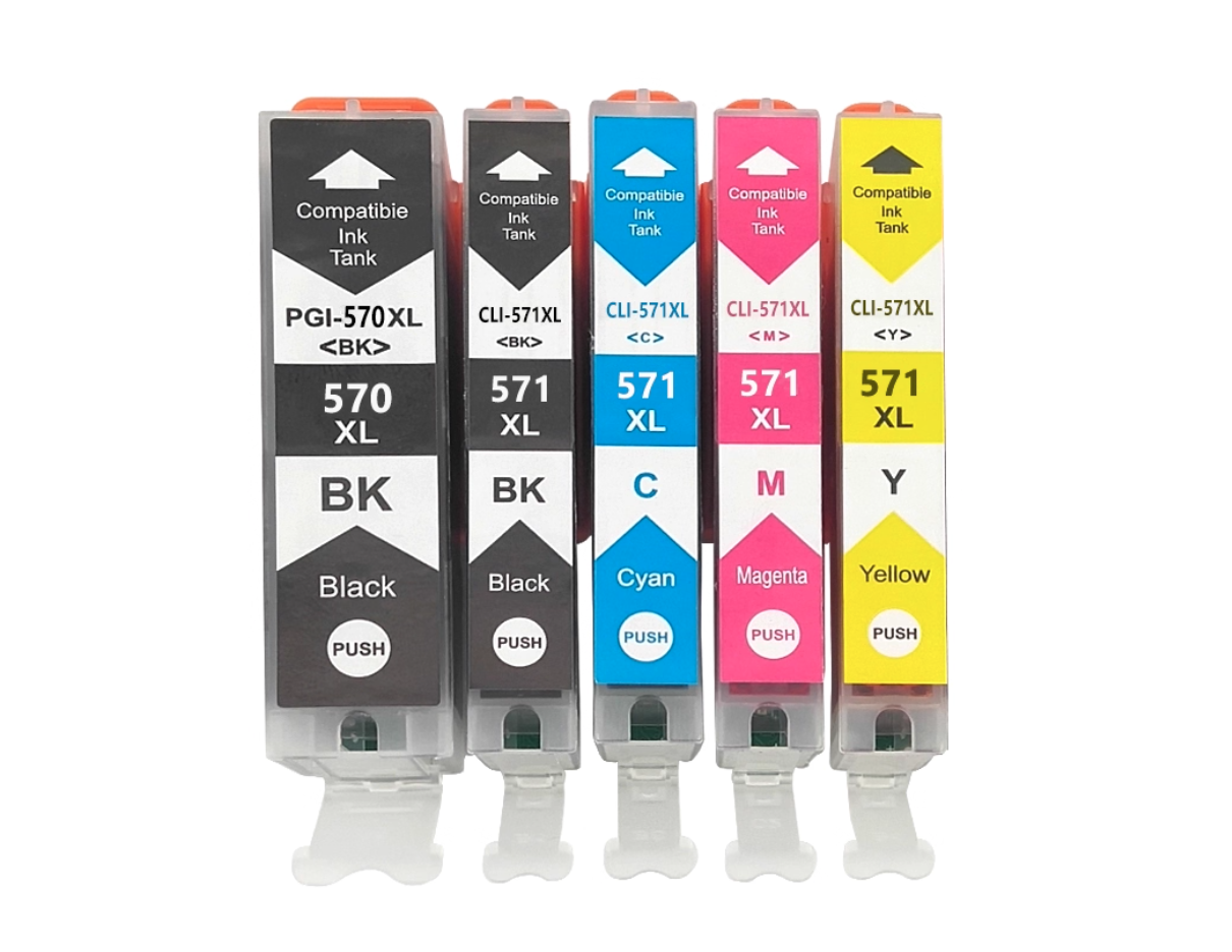MaiGe Compatible HP & for PGI570 CLI571 for Cartridge Set for Pixma IP7250/iP8750/iX6850 Printers - compatible printer consumable