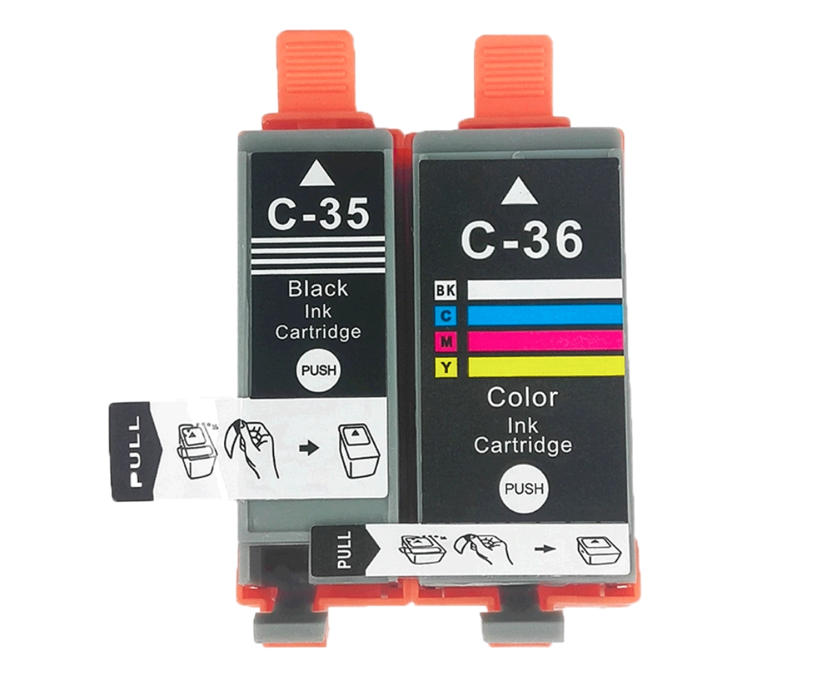 MaiGe PGI-35 BK/CMY & CLI-36C Inkjet for Cartridge Full 18-Month Warranty Compatible for PIXMA IP100 IP110 IP100B - compatible printer consumable