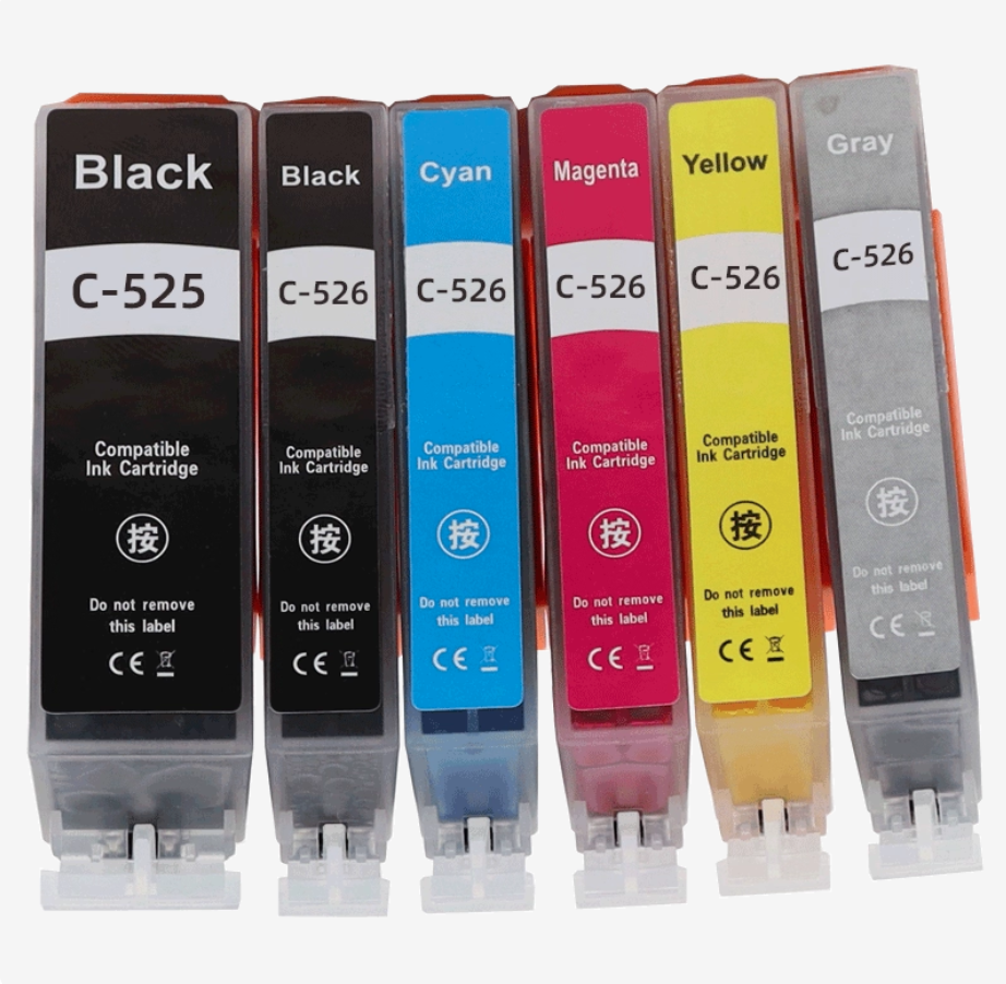 MaiGe Compatible for PGI-525/CLI-526 Full for Cartridge for PIXMA MG6150/MG6250/MG8150/MG8250 with 18 Months Warranty - compatible printer consumable