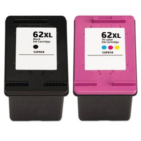 MaiGe Remanufactured for HP 62XL Ink Cartridge BK/CMY for HP Envy 7640 5660 7645 5540 5640 - compatible printer consumable